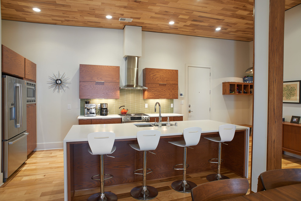 The Mid Century Unit at Falls City Lofts Midcentury Kitchen