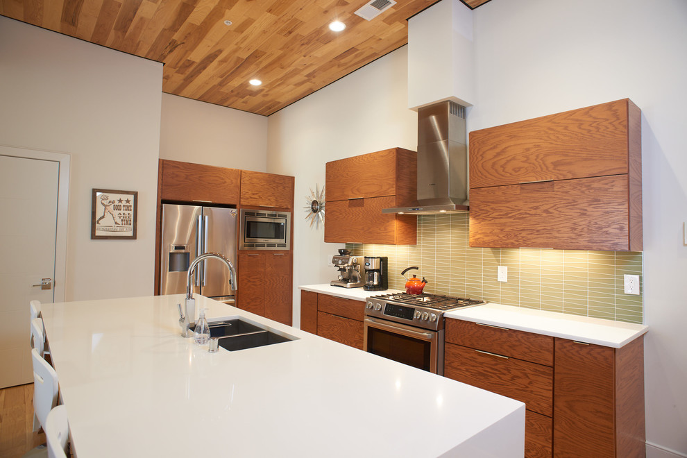 The Mid Century Unit at Falls City Lofts Midcentury Kitchen