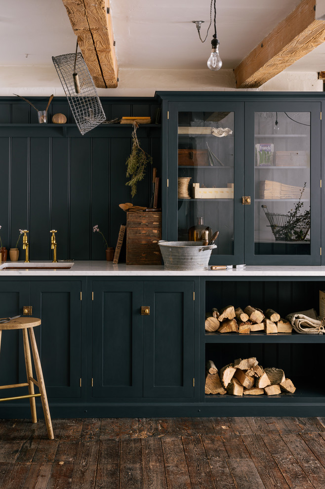 The Pantry Blue Utility Room by deVOL Kitchen Other by deVOL