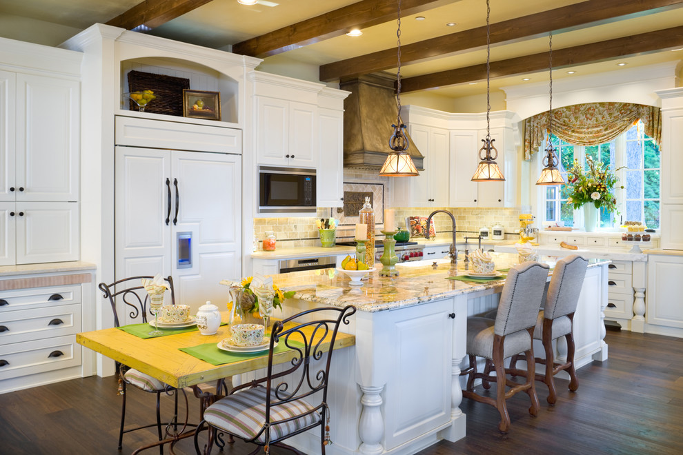 Inspiration for a timeless kitchen remodel in Portland with granite countertops