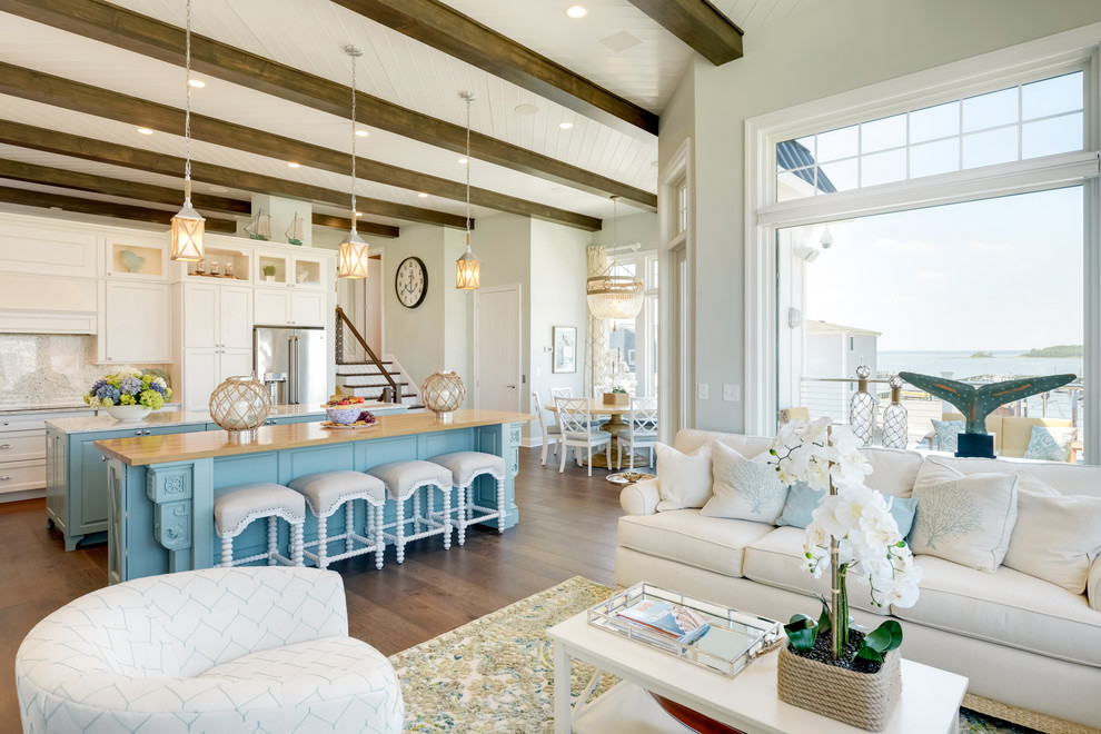 Inspiration for a coastal kitchen remodel in Other