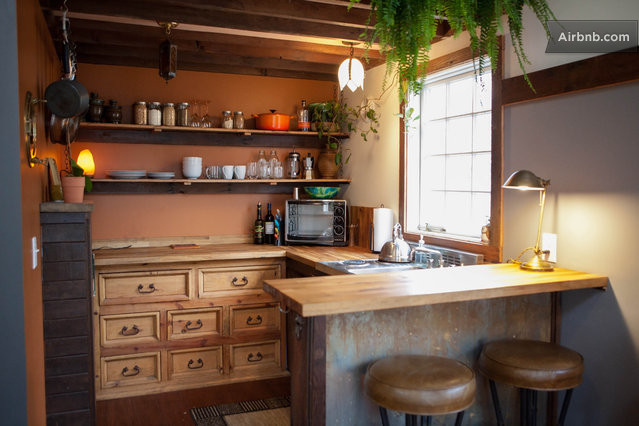 The Rustic Modern Tiny House Eclectic Kitchen Portland By Hartley Interiors Llc Houzz