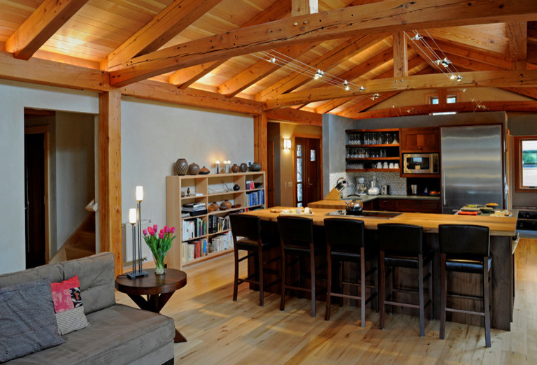 The Vermont Street Project with Reclaimed Elm Flooring - Contemporary - Kitchen - Portland - by ...