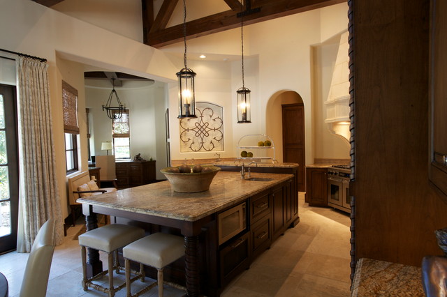 The Woodlands Spanish Colonial - Traditional - Kitchen - Houston - by ...