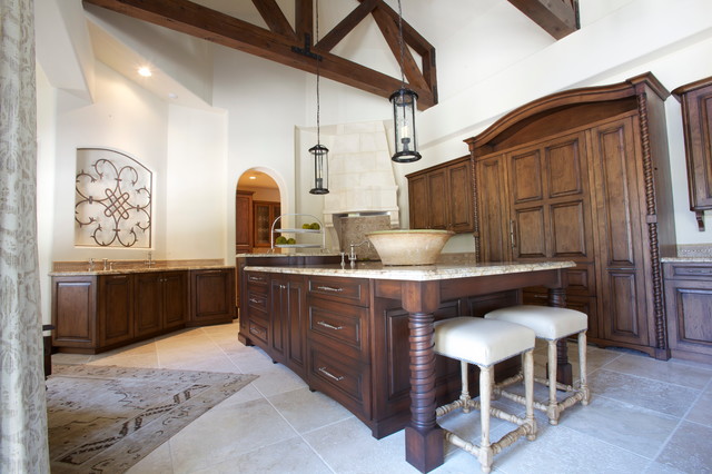 The Woodlands Spanish Colonial - Traditional - Kitchen - Houston - by ...