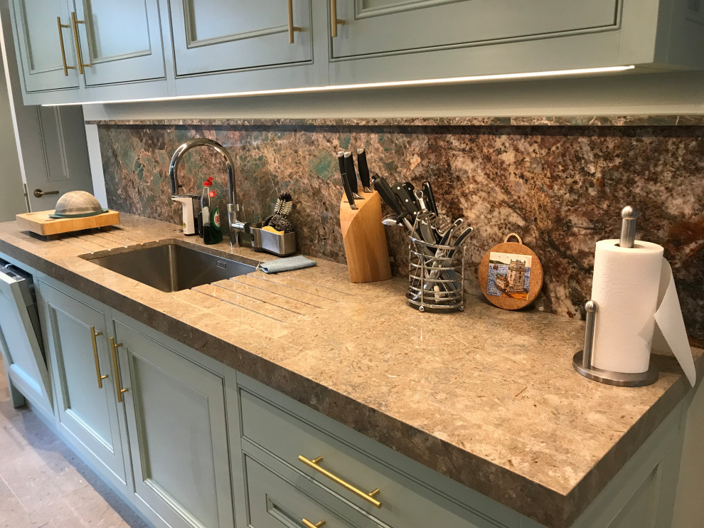 Tiffany Blue Amazonite Kitchen worktop Contemporary Kitchen