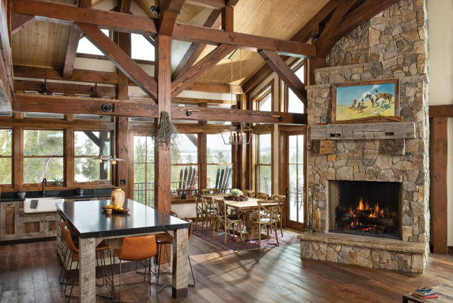 Modern Mountain Style Homes  PrecisionCraft Timber Frames