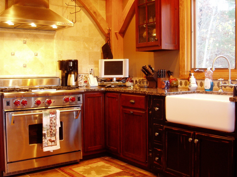 Timber frame kitchen designs Traditional Kitchen Denver by