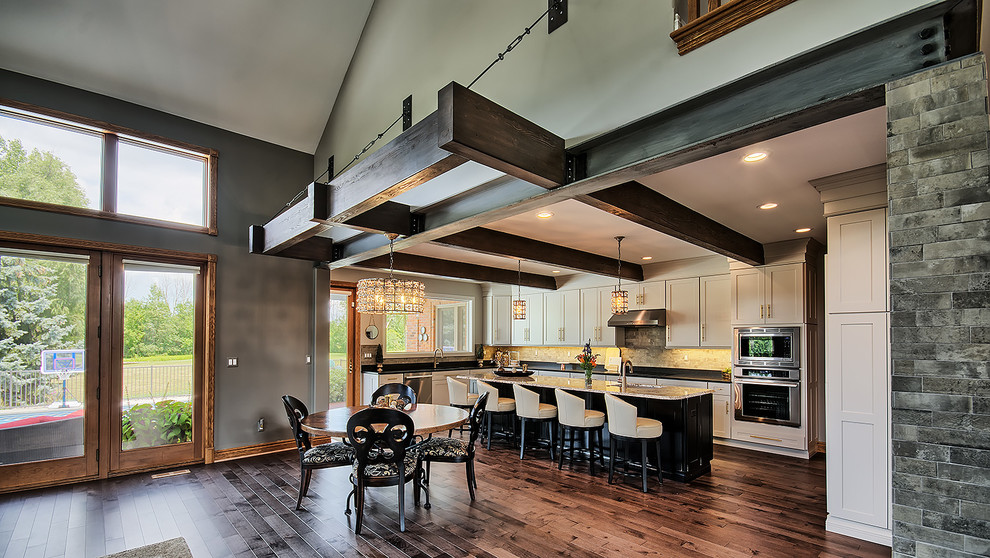 Photo of a contemporary kitchen in Detroit.