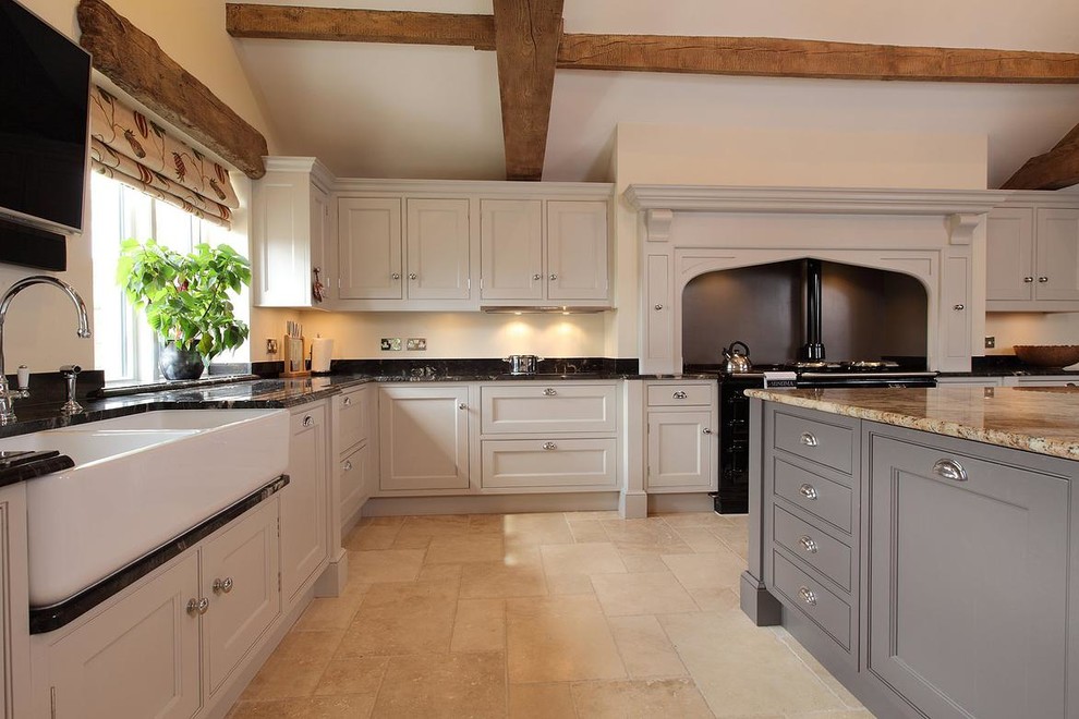 Design ideas for a classic kitchen in Cheshire.