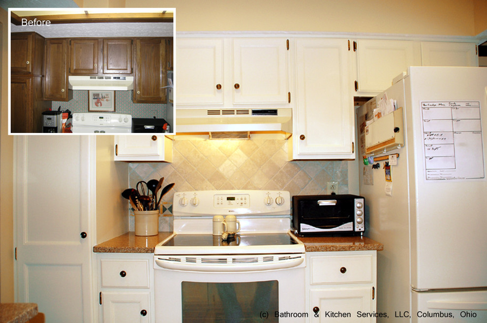 Traditional White Kitchen Kitchen Columbus by Bathroom and
