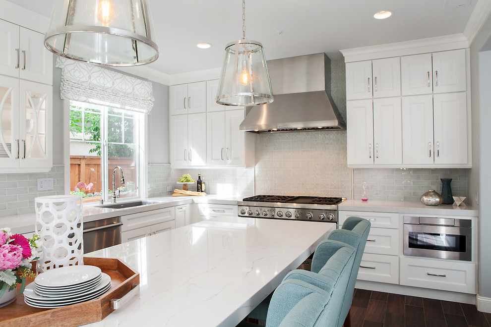 Traditional White Kitchen South OC Transitional Kitchen San