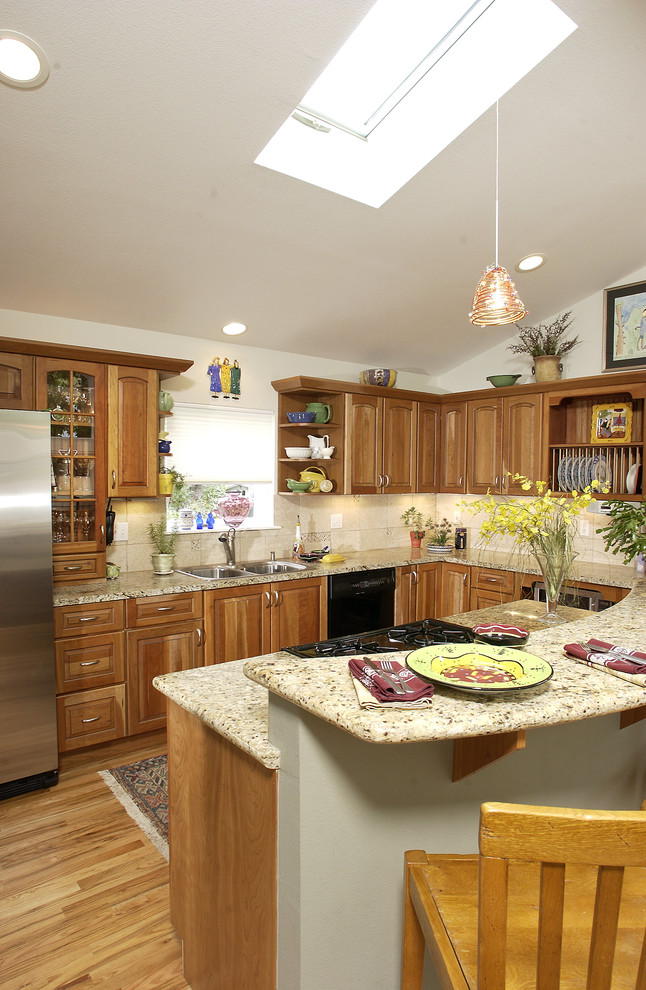 Transformed to Gable Traditional Kitchen Denver by Lawrence and