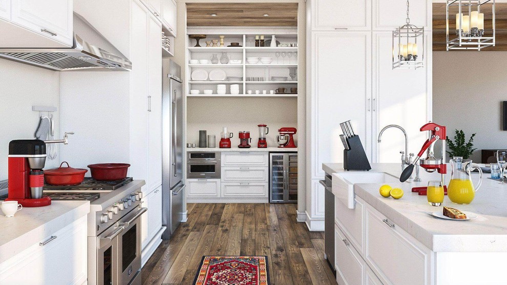 Transitional Aspiring Gourmet Kitchen Transitional Kitchen