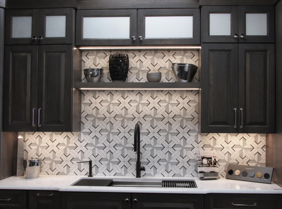 Transitional Kitchen Backsplash Kitchen Other by Exact Tile Houzz