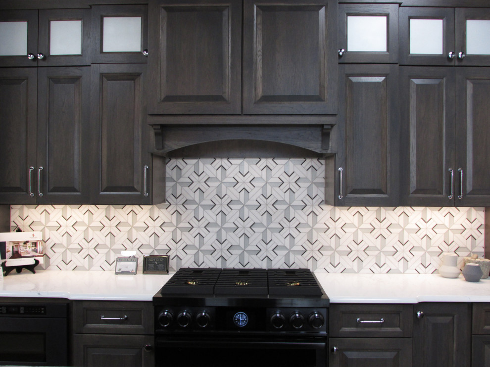 Transitional Kitchen Backsplash Kitchen Other by Exact Tile Houzz