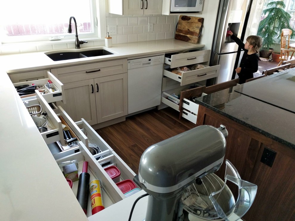 Transitional Kitchen with Storage - Traditional - Kitchen - Calgary