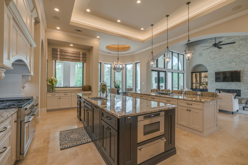 This is an example of a mediterranean kitchen in Houston.