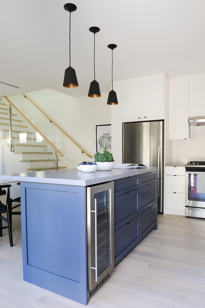 Transitional Mid-Century Modern Duplex Renovation - Transitional ...