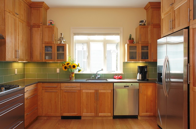 Transitional Red Birch Kitchen Modern Kitchen Boston By Cw Design Llc Houzz Au