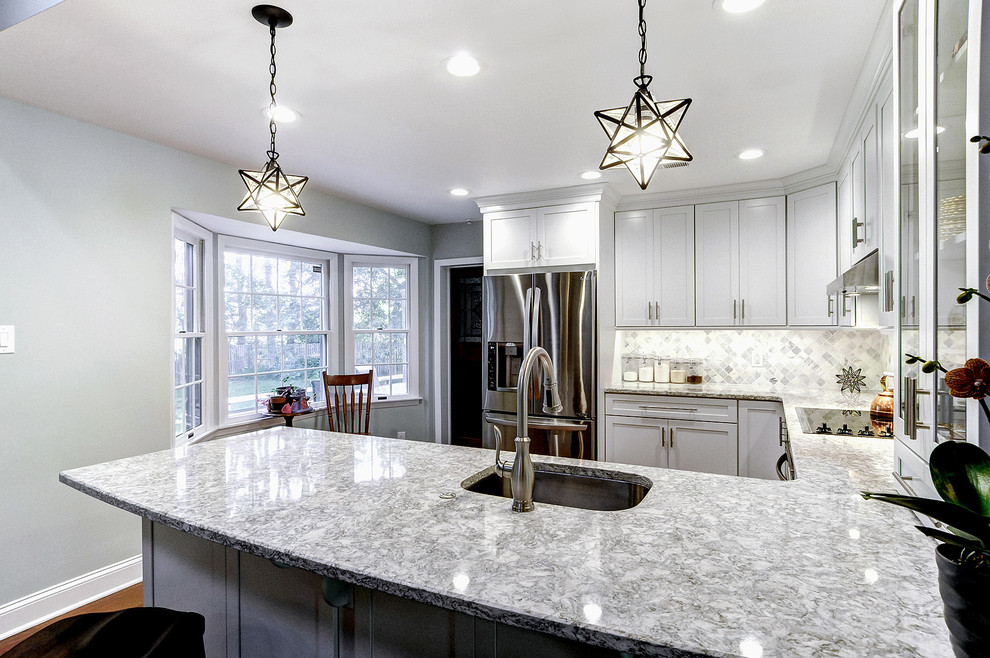 Transitional White Kitchen Design Blue Bell, PA ...