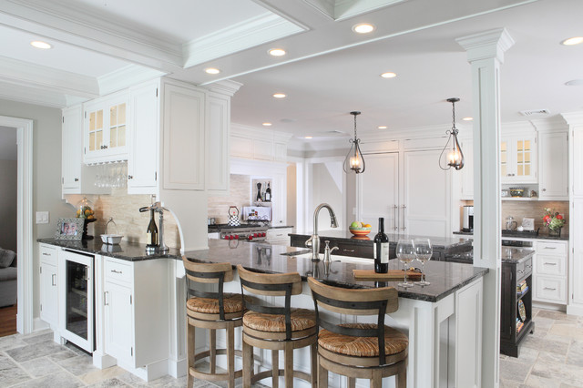 Transitional white kitchen - Transitional - Kitchen - New York - by ...