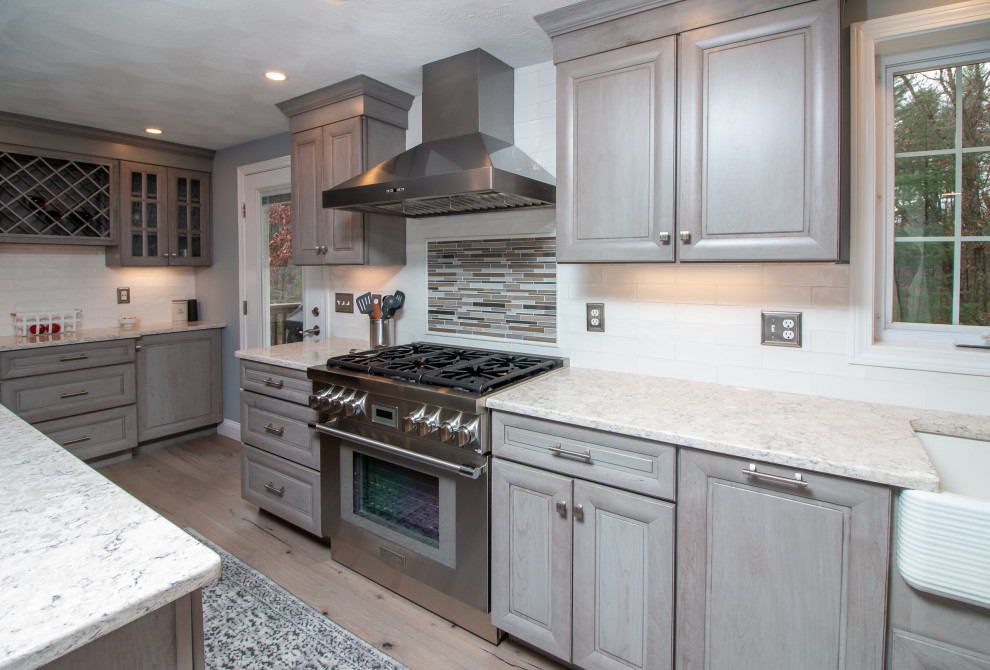 Transitional Yorktowne Peppercorn Kitchen remodel with LG Aria top