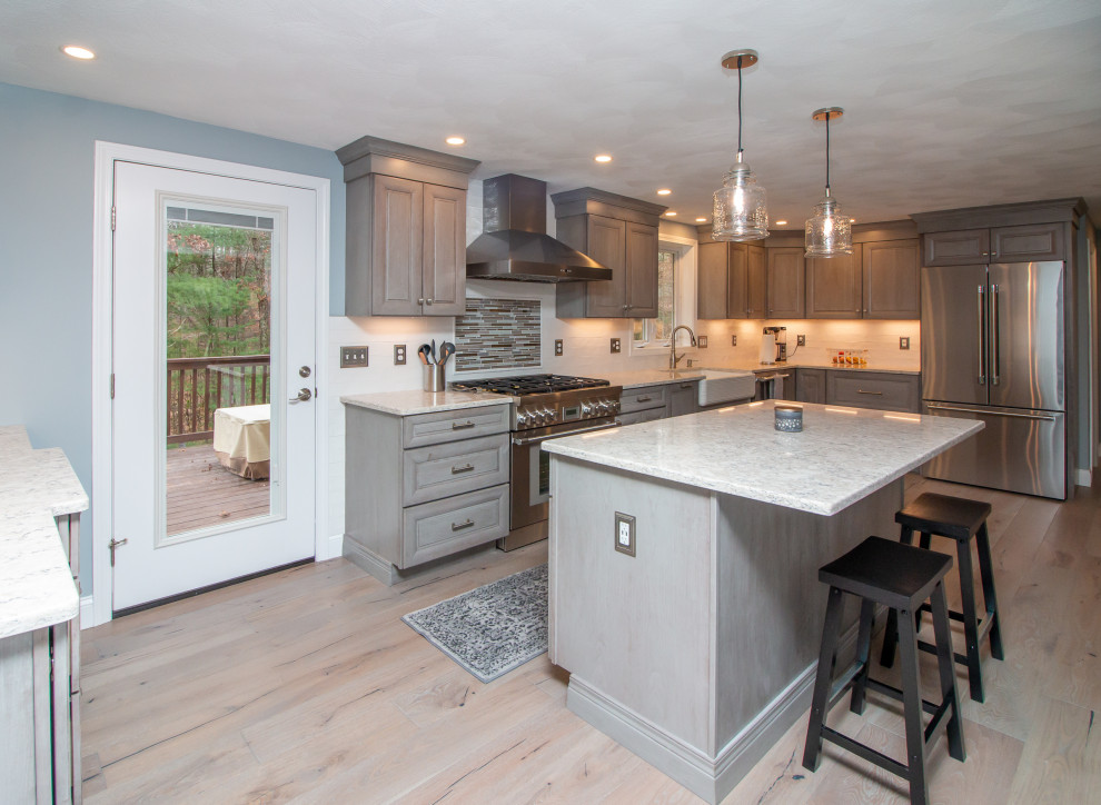 Transitional Yorktowne Peppercorn Kitchen remodel with LG Aria top
