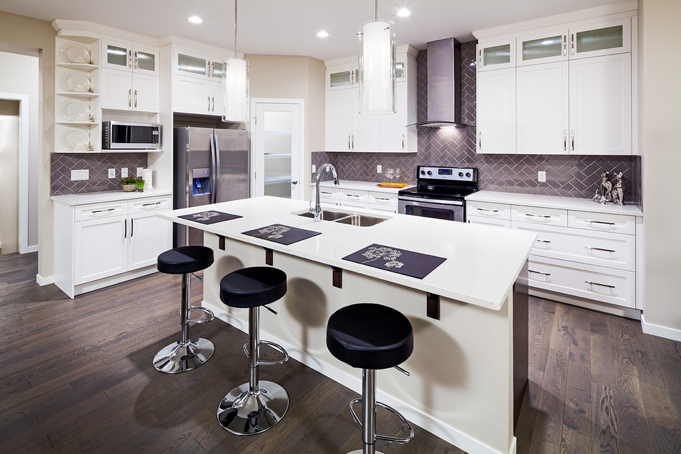 Trasitional Modern Home Clearview Red Deer Transitional Kitchen