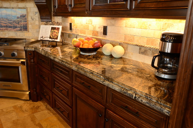 Travertine Backsplash - Traditional - Kitchen - San Francisco - by ...