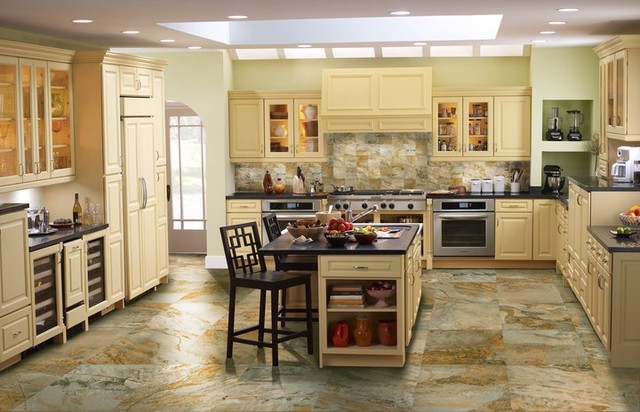 Travertine tile kitchen and bathroom new jersey - Mediterranean