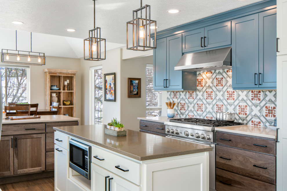 Tri-Color Kitchen - Transitional - Kitchen - Other - by Crafted Kitchen