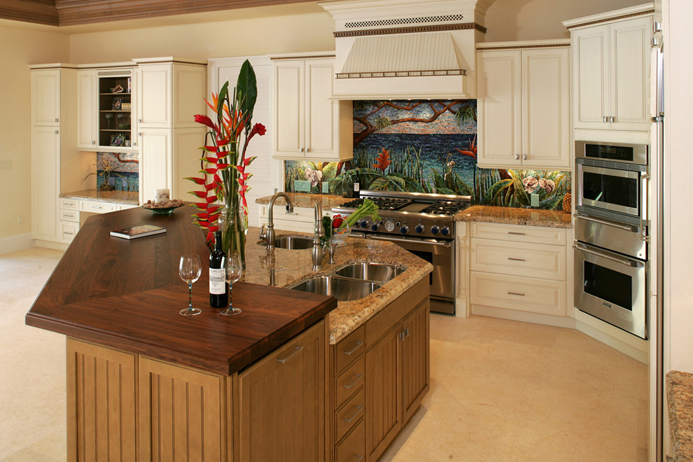 This is an example of a world-inspired kitchen in Miami.