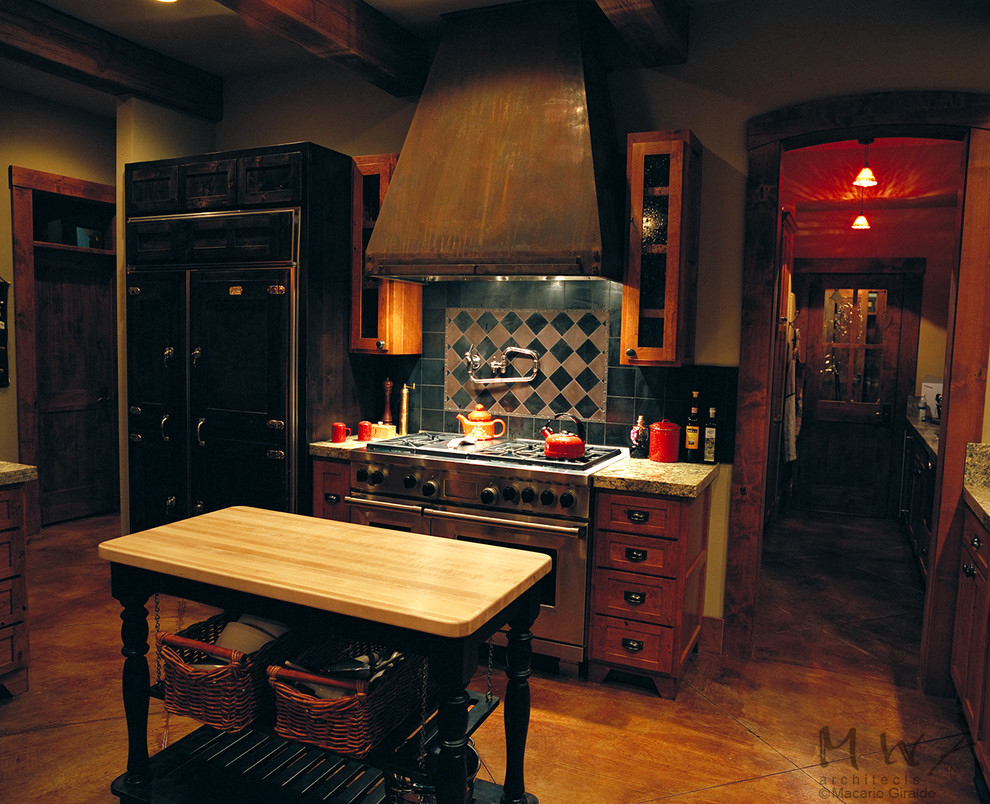 Truckee 02 Rustic Kitchen Sacramento by MWA, Inc. Houzz