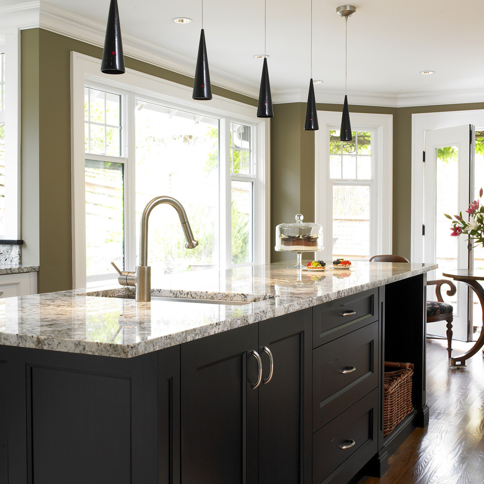 Photo of a traditional kitchen in Vancouver with granite worktops.