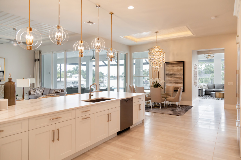 Tundra Homes Model in Cape Coral, FL Transitional Kitchen Miami