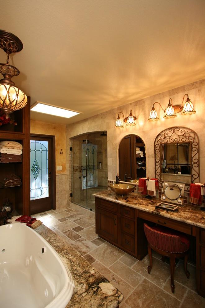 Tuscan Master Bathroom Suite in Santa Ana, CA Traditional Bathroom