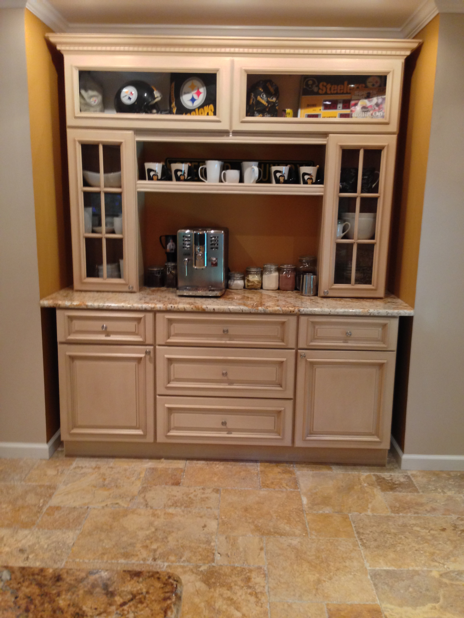 Built In Coffee Bar Houzz, Coffee Bar Cabinet Built In