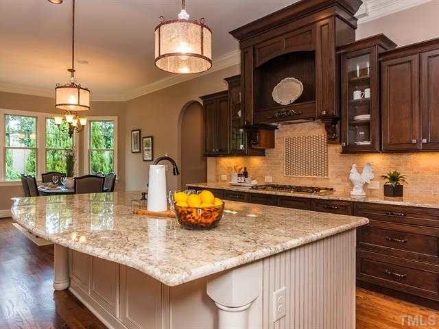 Tuscany Cherry Cabinet Perimeter Antique White Chocolate Glaze Transitional Kitchen Raleigh By Kelly Bidwell Bukowski Houzz Tuscany Cherry Cabinet Perimeter, Kitchen Cabinets Antique White Chocolate Glaze