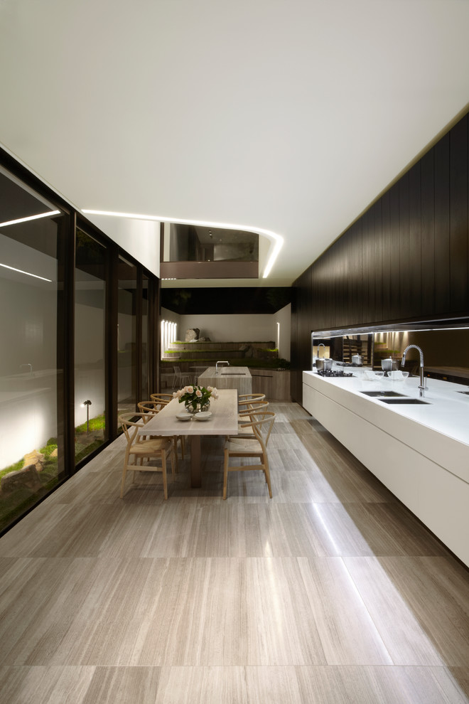 Идея дизайна: кухня в стиле модернизм
