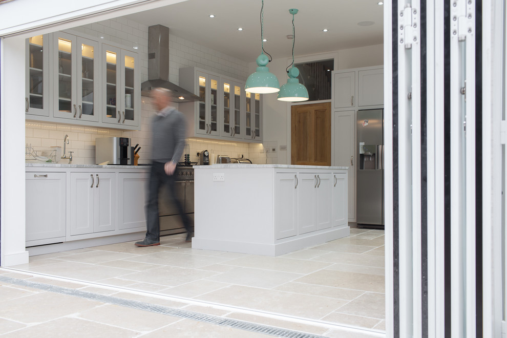 Design ideas for a medium sized classic kitchen in Surrey.