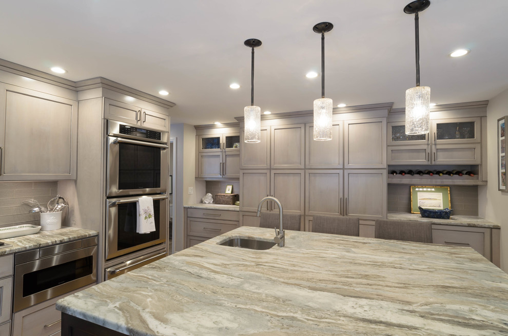 Two Tone Gray Kitchen Groton MA Transitional Kitchen Boston by Dream Kitchens Houzz