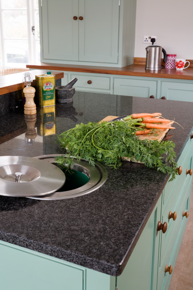 Two tone painted kitchen in Kent Rustic Kitchen Kent by Mounts Hill Woodcraft & Design