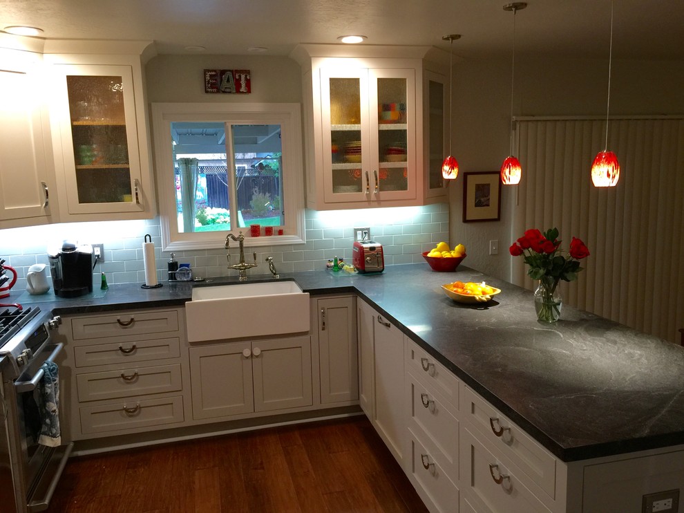 U-shaped, Shaker-style kitchen - Contemporary - Kitchen - San Francisco ...