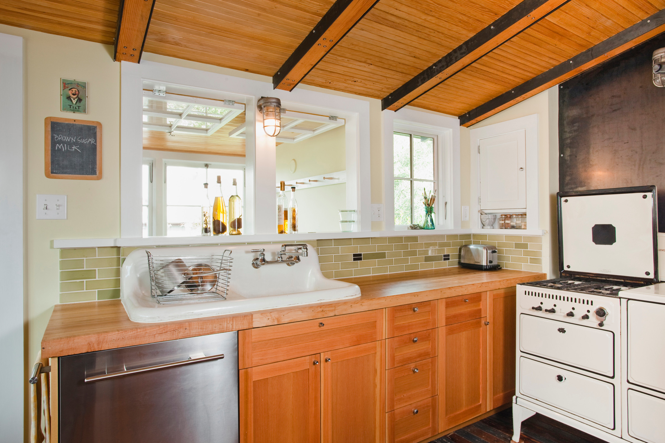 Farmhouse Sink With Drainboard Houzz