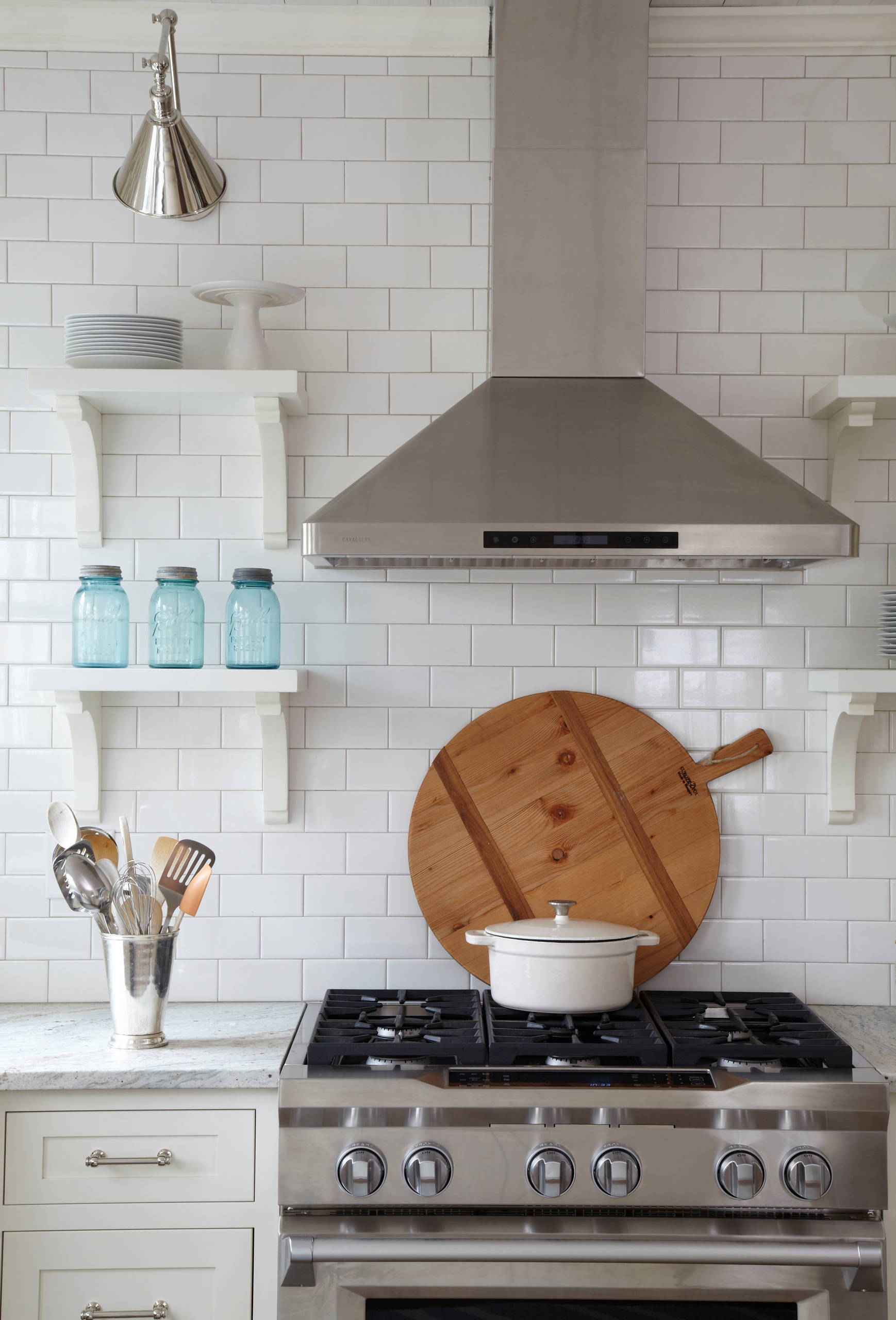 Custom, in-cabinet dish drying rack. Water drips directly into the sink. -  Transitional - Kitchen - Seattle - by Genay Bell Interior Design