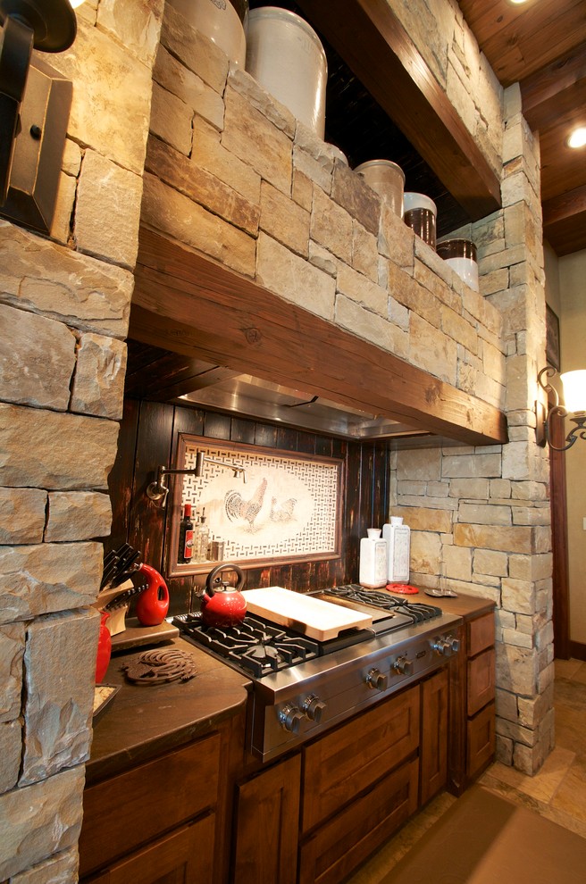 Mountain style kitchen photo in Austin