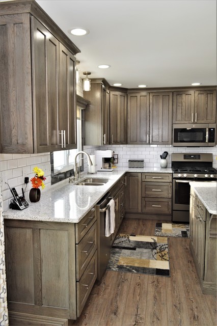 Valparaiso In Haas Signature Collection Hickory Driftwood Kitchen Farmhouse Kitchen Chicago By Bailey S Cabinets Houzz