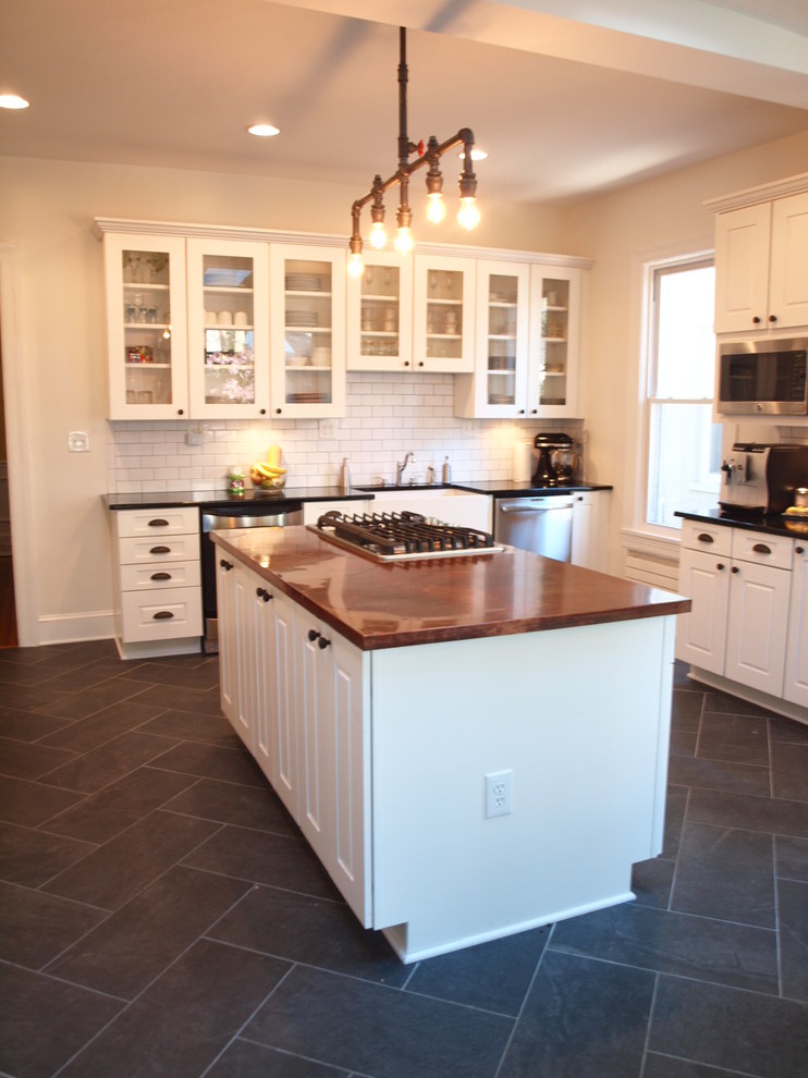 Van Ness, NW Washington DC | Bright Copper Countertop Kitchen ...