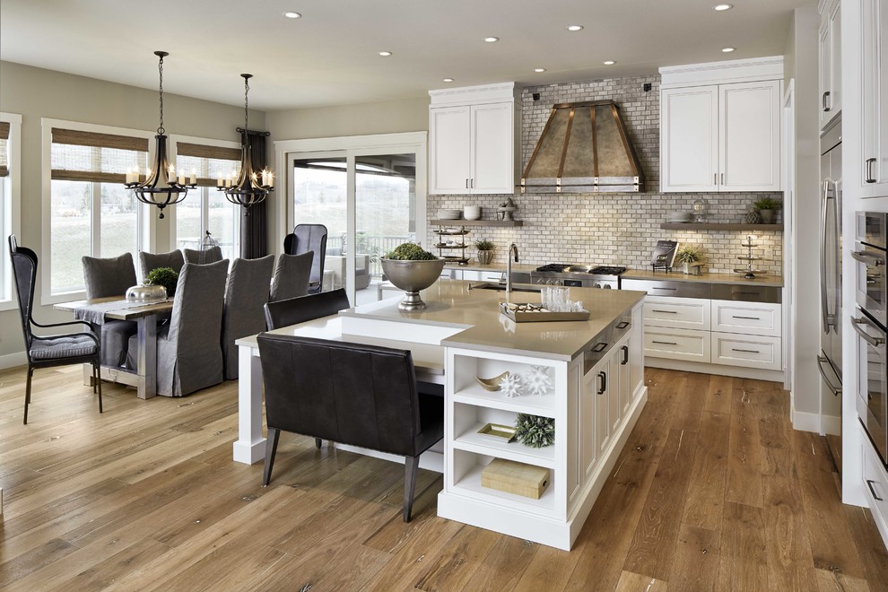 Inspiration for a transitional kitchen remodel in Calgary
